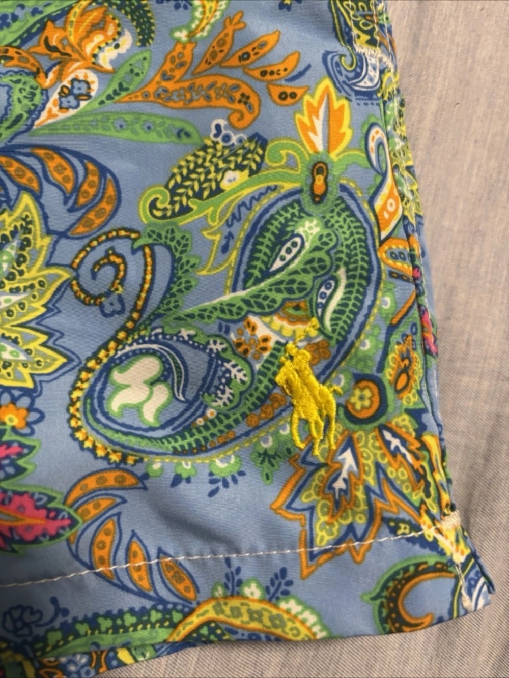 Men’s XS Polo Ralph Lauren Paisley Swim Shorts - Picture 2 of 3